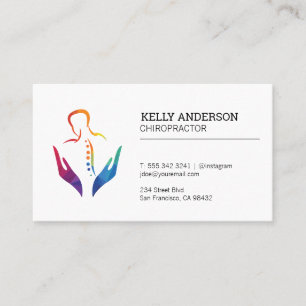 Carte De Visite Logo du chiropraticien Soins de santé holistique