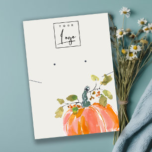 Carte De Visite Logo du Citrouille d'automne Écran du collier