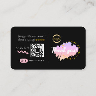 Carte De Visite Logo du code QR personnalisé des médias sociaux Me