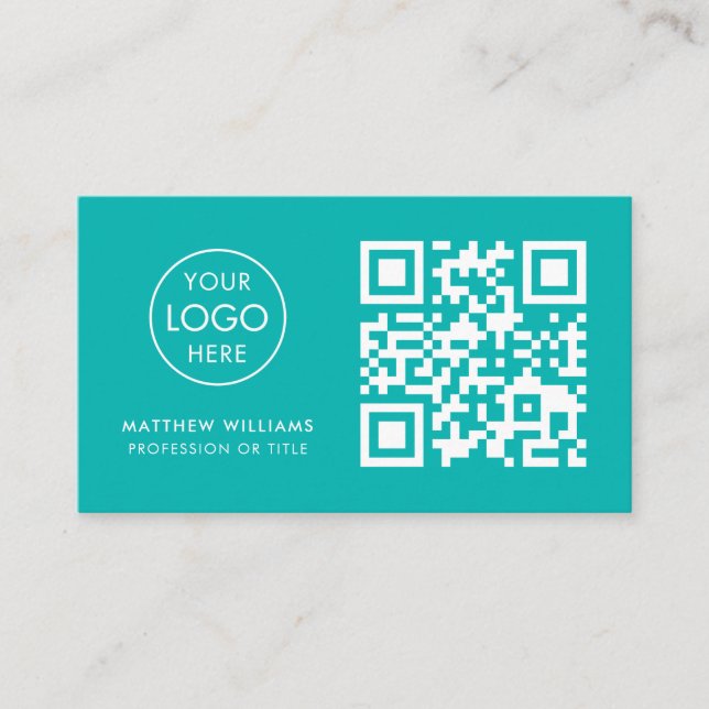 Carte De Visite Logo du code QR professionnel de l'infirmière prat (Devant)