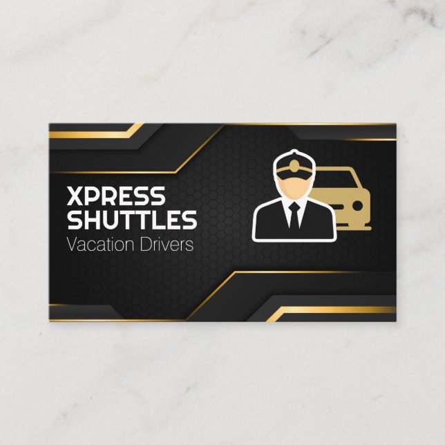 Carte De Visite Logo du conducteur et de l'automobile (Devant)