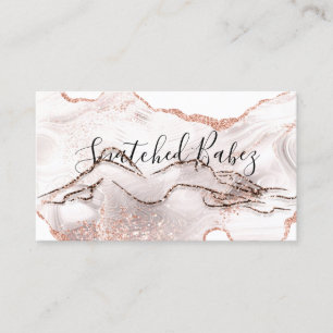 Carte De Visite Logo du corps sculpter QRCODE Parties scintillant