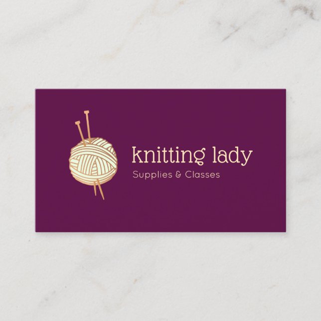 Carte De Visite Logo du Crochet Tricot de Bourgogne (Devant)