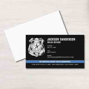Carte De Visite Logo du département de police Agent de maintien de