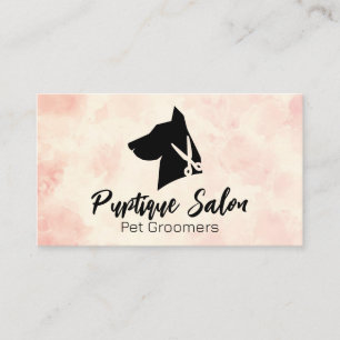 Carte De Visite Logo du fabricant de chiens   Ciseaux de salon