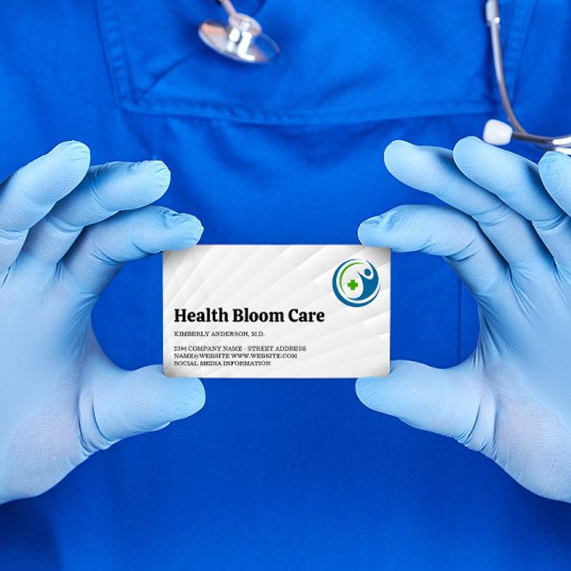 Carte De Visite Logo du fournisseur de soins de santé | Médecin (Créateur téléchargé)