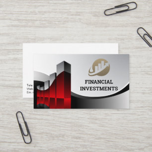 Carte De Visite Logo du graphique financier