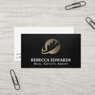 Carte De Visite Logo du graphique financier Analyste