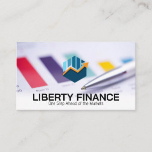 Carte De Visite Logo du graphique financier   Bureau d'entreprise