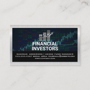 Carte De Visite Logo du graphique financier Rapports Stocks