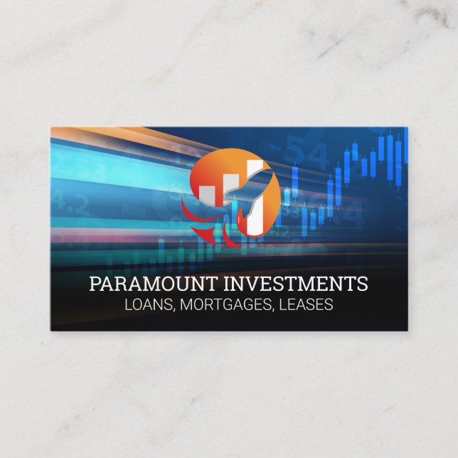 Carte De Visite Logo du graphique Rocket Finance (Devant)