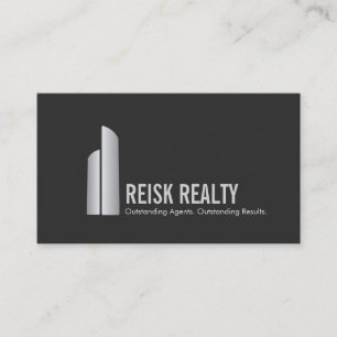 Carte De Visite Logo du gratte-ciel immobilier commercial moderne