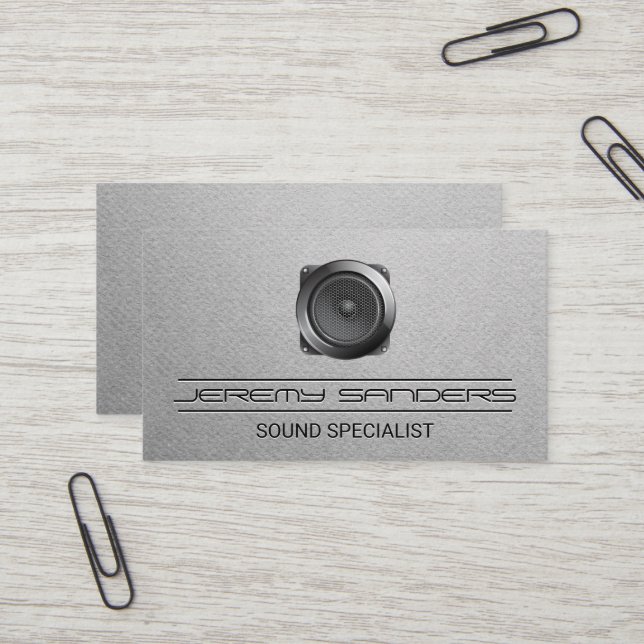 Carte De Visite Logo du haut-parleur (Devant/Arrière en situation)