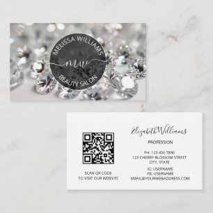 Carte De Visite Logo du magasin de bijoux Diamonds