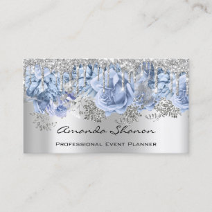 Carte De Visite Logo du Mariage du gestionnaire d'événements Silve