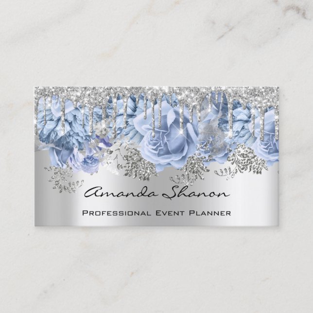 Carte De Visite Logo du Mariage du gestionnaire d'événements Silve (Devant)