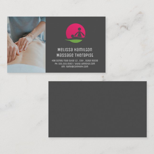 Carte De Visite Logo du massothérapeute (Devant / Derrière)