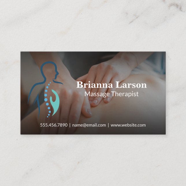 Carte De Visite Logo du massothérapeute | Session de massage de do (Devant)