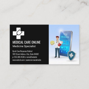 Carte De Visite Logo du médecin   Applications Docteur en ligne