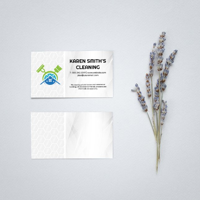 Carte De Visite Logo du ménage | Services domestiques (Créateur téléchargé)