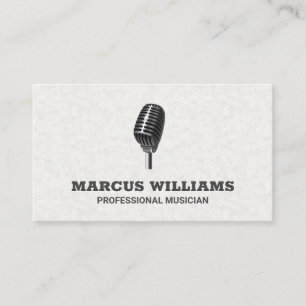 Carte De Visite Logo du microphone