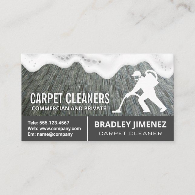 Carte De Visite Logo du nettoyeur de tapis | Tapis | Les soap-sons (Devant)