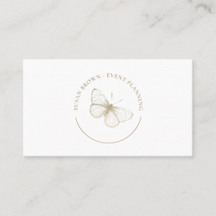 Carte De Visite Logo du papillon de Parties scintillant de Faux Go