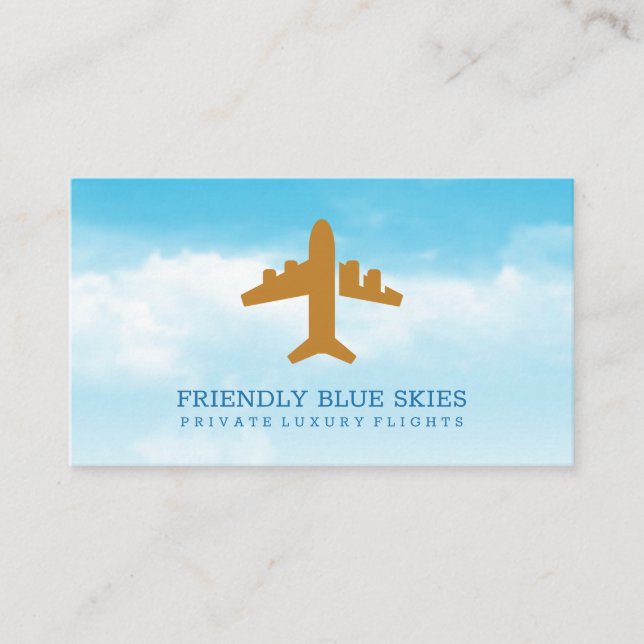 Carte De Visite Logo du plan | Nuages et ciel (Devant)