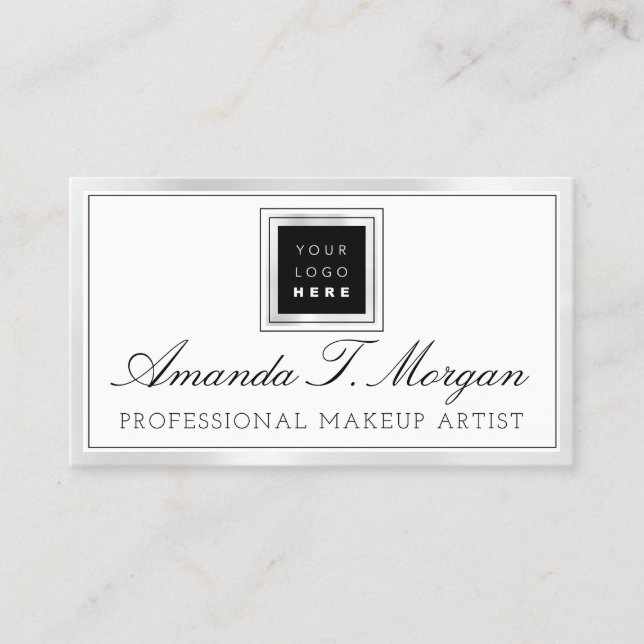 Carte De Visite Logo du planificateur d'événements mariage Silver  (Devant)