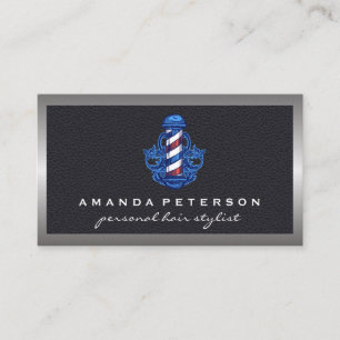Carte De Visite Logo du pôle en barbre Cuir