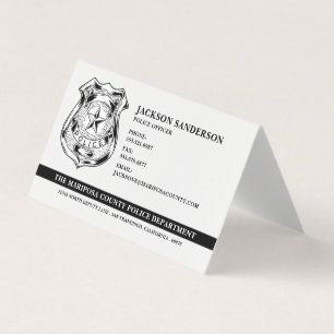 Carte De Visite Logo du policier du service de police