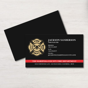 Carte De Visite Logo du pompier sur mesure