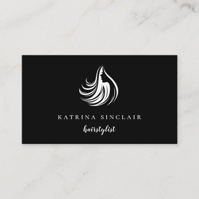 Carte De Visite Logo du salon de coiffure moderne Professionnel (Devant)