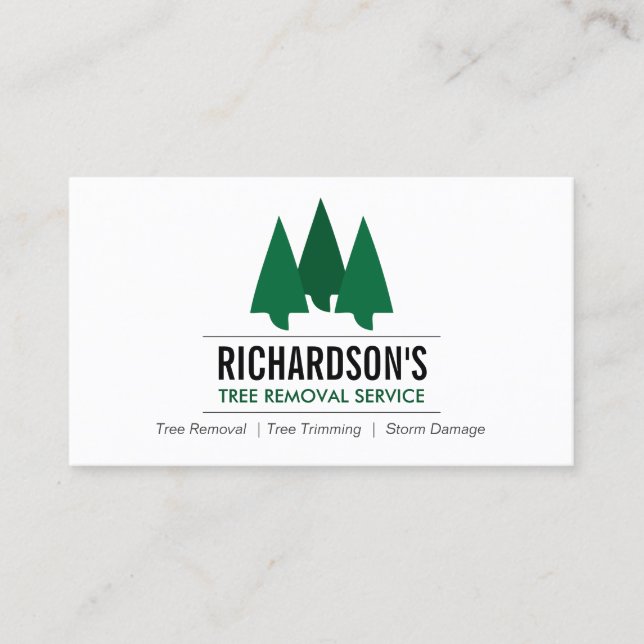 Carte De Visite Logo du service de l'arborescence en gras (Devant)