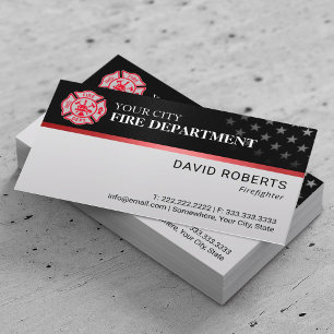 Carte De Visite Logo du service d'incendie couleur personnalisée d