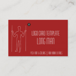 Carte De Visite Logo du symbole géoglyphe géant Long Man