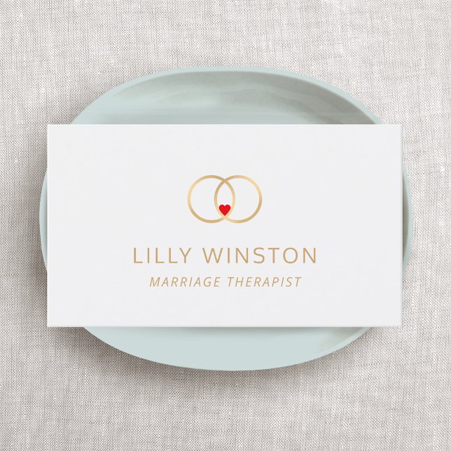 Carte De Visite Logo du thérapeute du mariage (Créateur téléchargé)