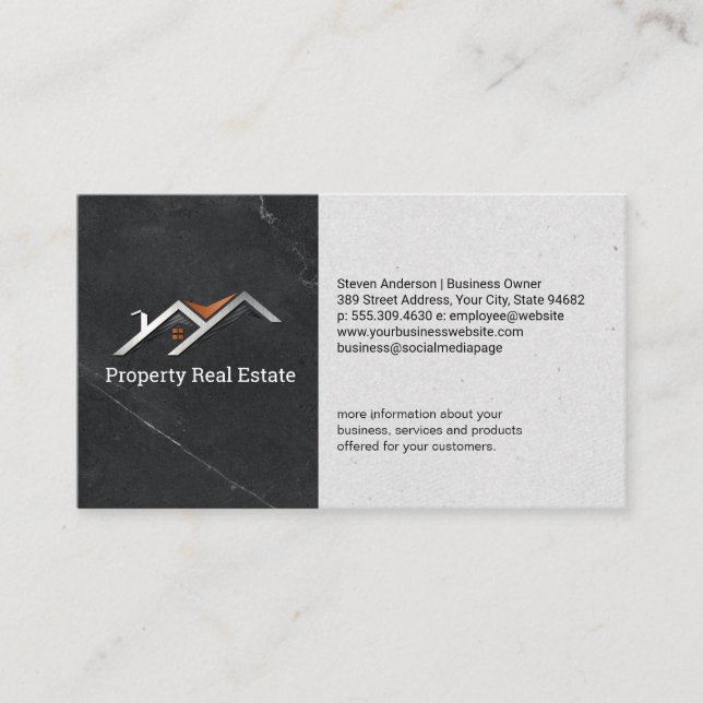 Carte De Visite Logo du toit immobilier (Devant)