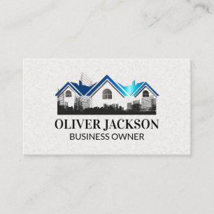 Carte De Visite Logo du toit immobilier   Construction de schémas