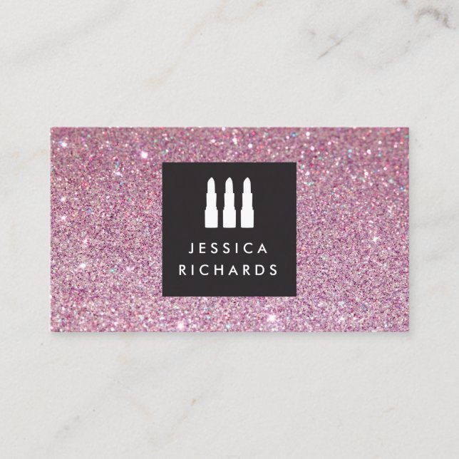 Carte De Visite Logo du Trio Lipstick pour Artiste de maquillage i (Devant)