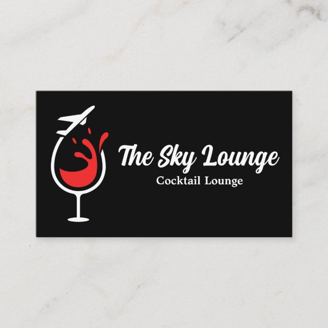 Carte De Visite Logo du vin de l'avion (Devant)