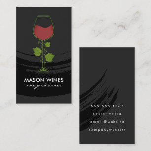 Carte De Visite Logo du vin et de la vigne