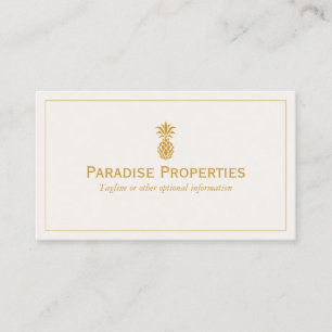 Carte De Visite Logo élégant à ananas tropical