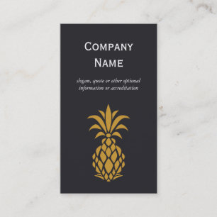 Carte De Visite Logo élégant à ananas tropical