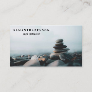 Carte De Visite Logo Élégant Aquarelle Zen Yoga Santé Guérison