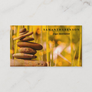 Carte De Visite Logo Élégant Aquarelle Zen Yoga Santé Guérison