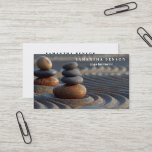 Carte De Visite Logo Élégant Aquarelle Zen Yoga Santé Guérison B