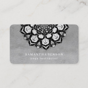 Carte De Visite Logo élégant de fleur de lotus Yoga