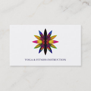 Carte De Visite Logo élégant de fleur de lotus Yoga