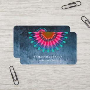 Carte De Visite Logo élégant de fleur de lotus Yoga